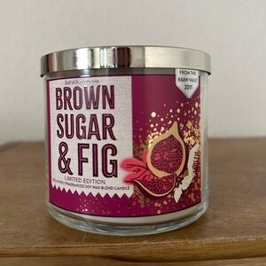 NEW Bath & Body Works BROWN SUAGR & FIG 3 wick candle NEW